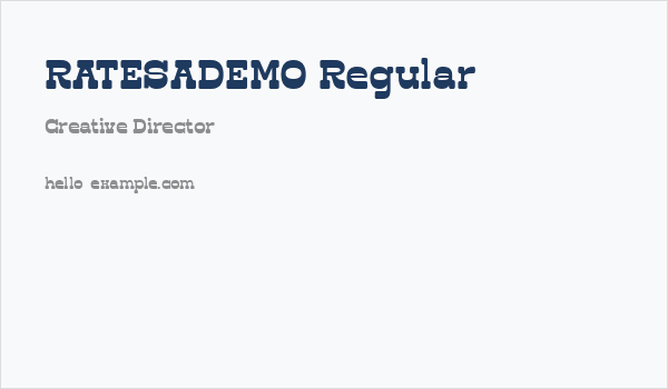 RATESADEMO Regular Business Card
