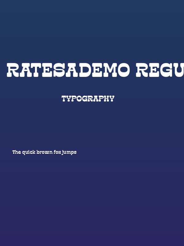 RATESADEMO Regular Poster