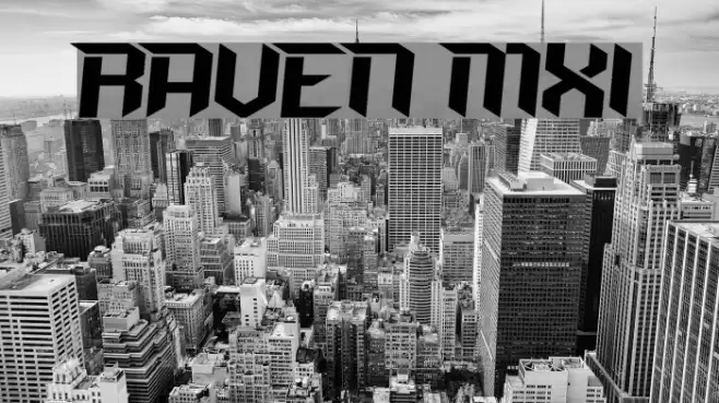 RAVEN MXI Font examples