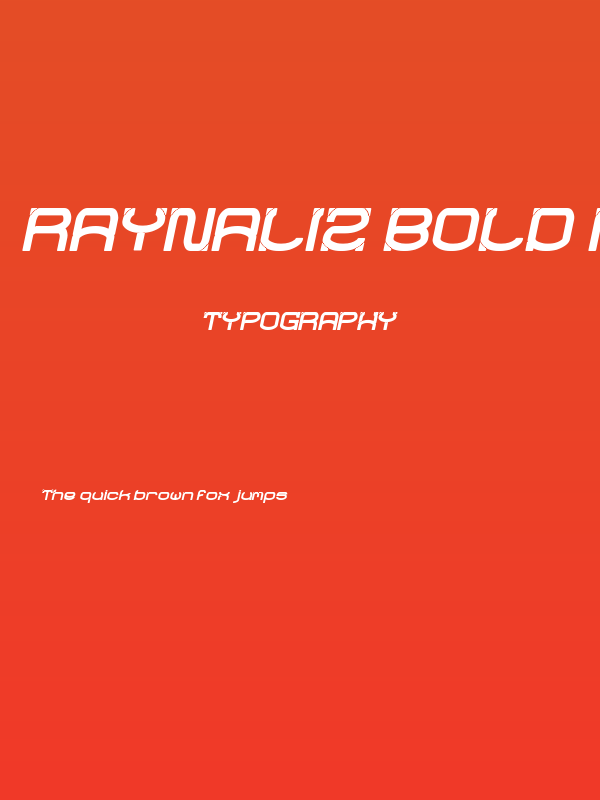 RAYNALIZ Bold Italic Poster