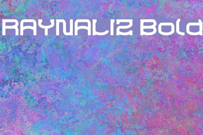 RAYNALIZ Bold Font examples