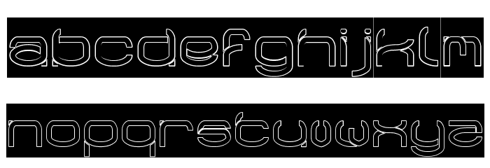 RAYNALIZ-Hollow Font LOWERCASE
