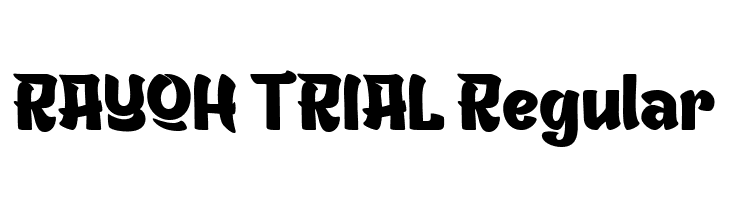 RAYOH TRIAL Regular  font caratteri gratis