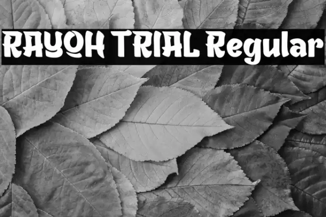 RAYOH TRIAL Regular Font examples