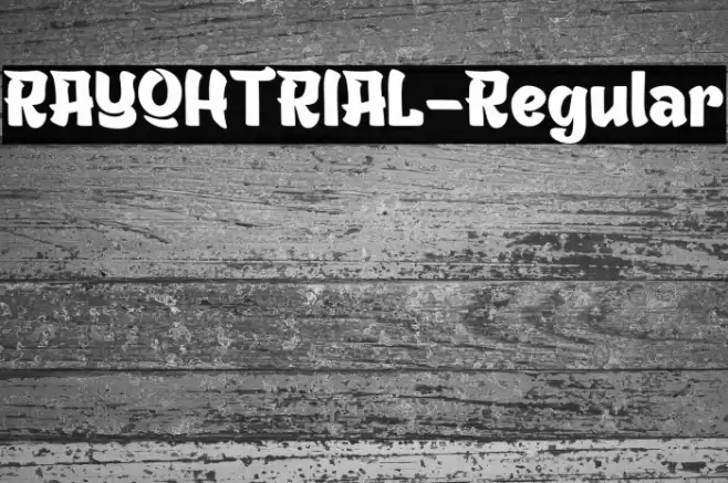 RAYOHTRIAL-Regular Font examples