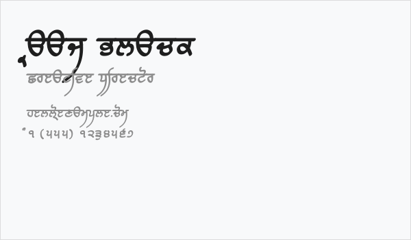 Raaj Black Business Card