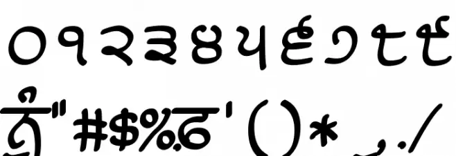 Raaj Bold Font Alte caractere