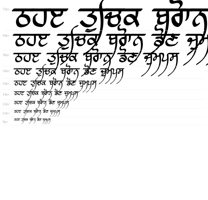 Raaj Script Medium Waterfall