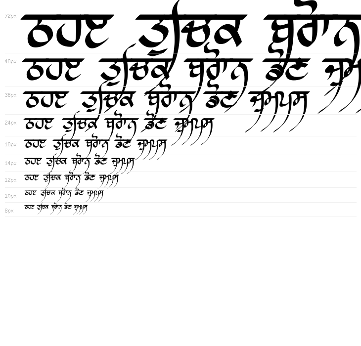 Raaj Script Thin Waterfall
