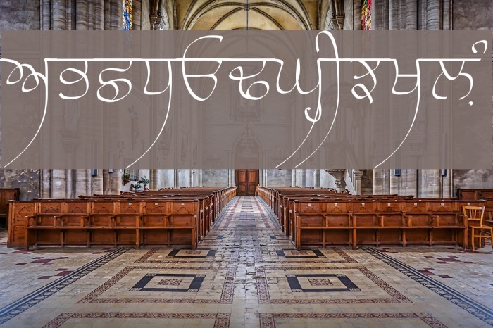 Raaj Thin Font examples