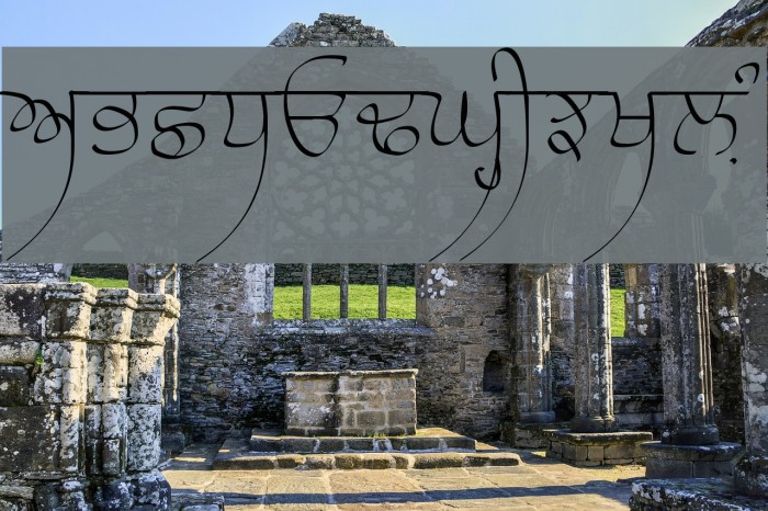 Raaj Thin Font examples