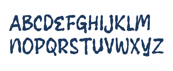 Raba Rough Uppercase