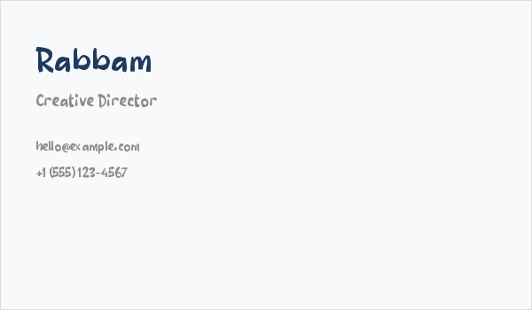 Rabbam Business Card