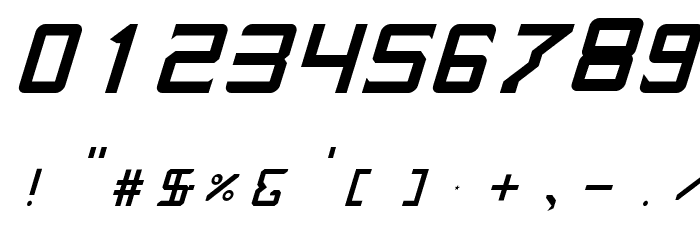 Rabbid Highway Sign Bold Caps Italic フォント その他の文字