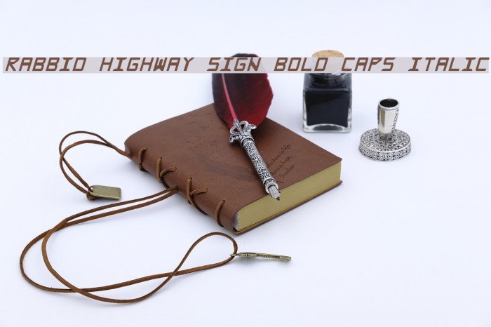 Rabbid Highway Sign Bold Caps Italic フォント examples