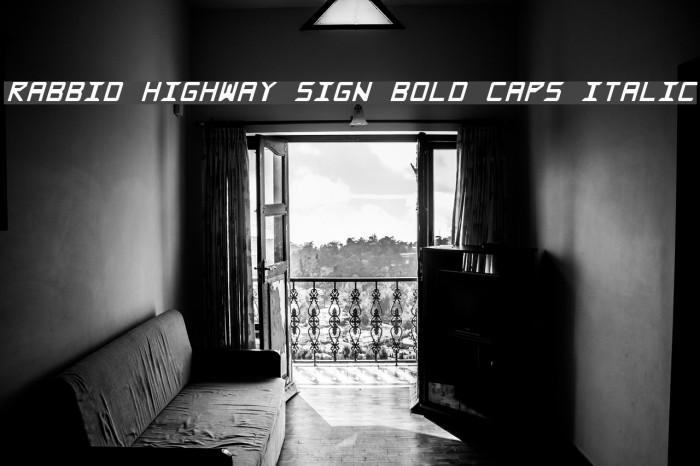 Rabbid Highway Sign Bold Caps Italic フォント examples