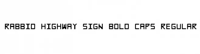 Rabbid Highway Sign Bold Caps Regular  フリーフォントのダウンロード