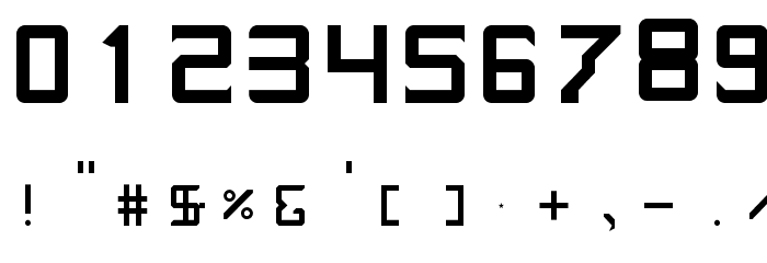 Rabbid Highway Sign Bold Caps Regular Font OTHER CHARS