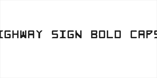 Rabbid Highway Sign Bold Caps Regular Logo