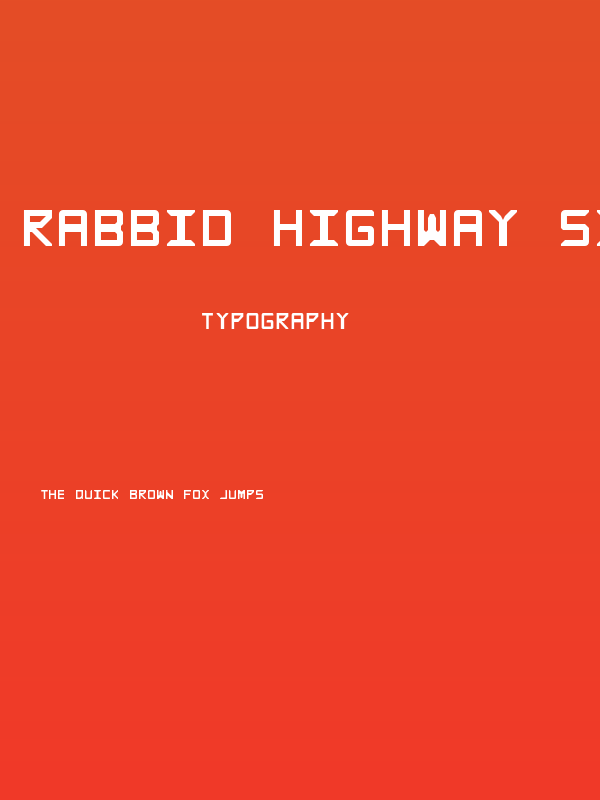 Rabbid Highway Sign Bold Caps Regular Poster