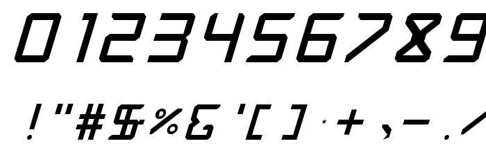 Rabbid Highway Sign Caps Italic Font OTHER CHARS