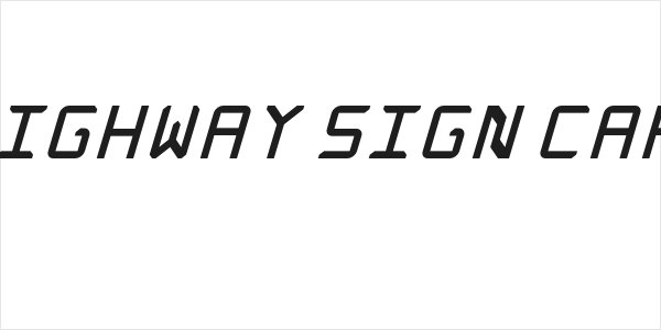 Rabbid Highway Sign Caps Italic Logo