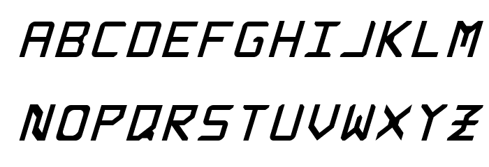 Rabbid Highway Sign Caps Italic Font LOWERCASE