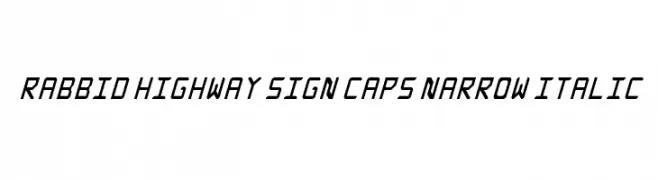 Rabbid Highway Sign Caps Narrow Italic 