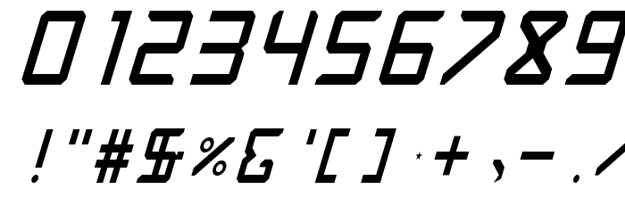 Rabbid Highway Sign Caps Narrow Italic Font Alte caractere