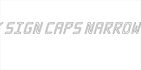 Rabbid Highway Sign Caps Narrow Outline Italic Logo