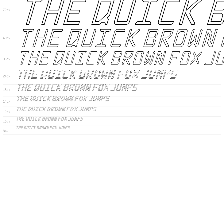 Rabbid Highway Sign Caps Narrow Outline Italic Waterfall