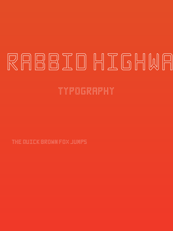 Rabbid Highway Sign Caps Narrow Outline Poster