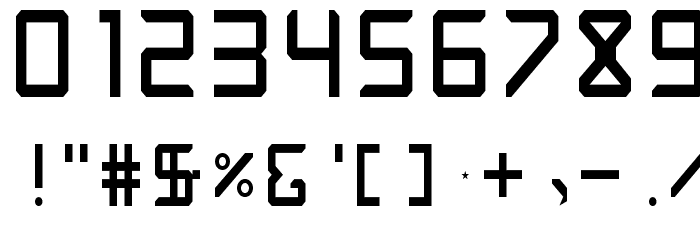 Rabbid Highway Sign Caps Narrow Regular Font OTHER CHARS