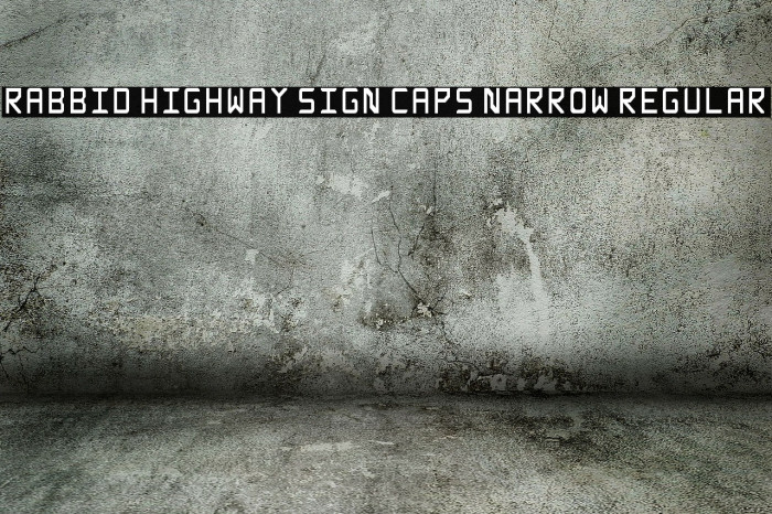 Rabbid Highway Sign Caps Narrow Regular Font examples