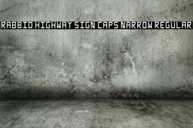 Rabbid Highway Sign Caps Narrow Regular Example 1