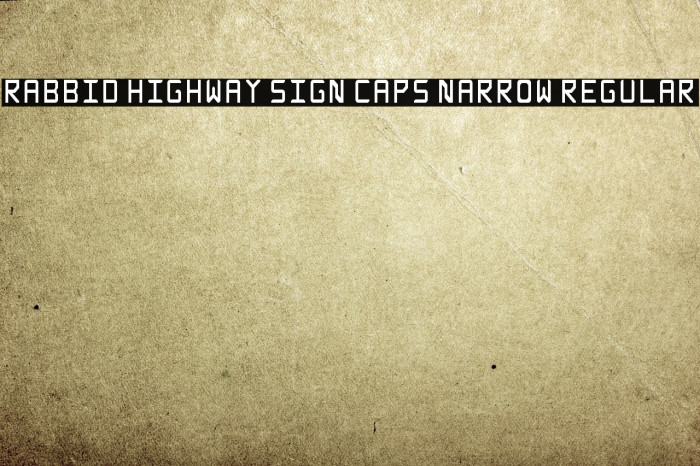 Rabbid Highway Sign Caps Narrow Regular Font examples