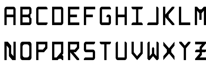 Rabbid Highway Sign Caps Narrow Regular Font LOWERCASE
