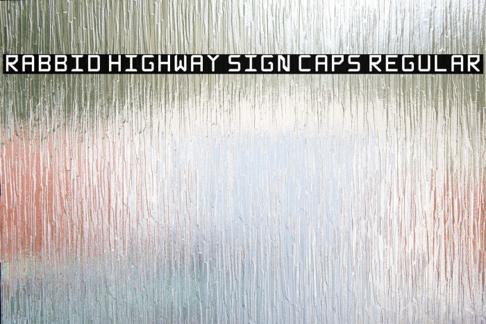 Rabbid Highway Sign Caps Regular Font examples
