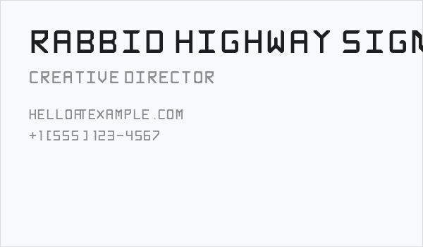 Rabbid Highway Sign Caps Regular Business Card