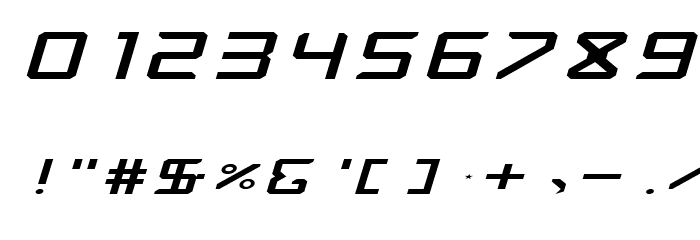 Rabbid Highway Sign Extended Italic Font OTHER CHARS