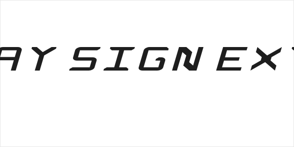 Rabbid Highway Sign Extended Italic Logo