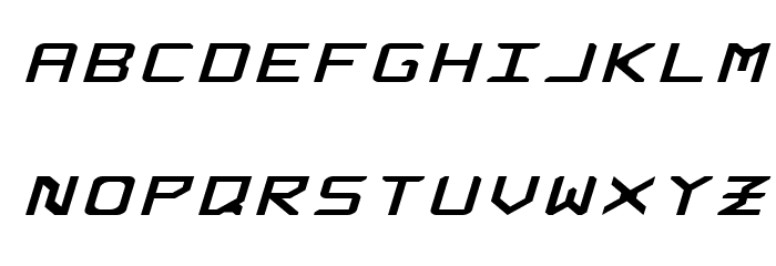 Rabbid Highway Sign Extended Italic Font LOWERCASE
