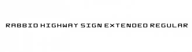 Rabbid Highway Sign Extended Regular  フリーフォントのダウンロード