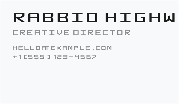 Rabbid Highway Sign Extended Regular Business Card