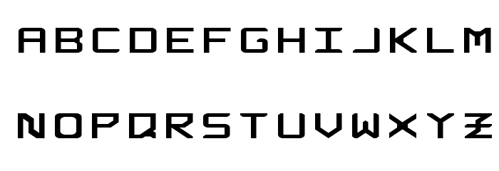Rabbid Highway Sign Extended Regular Schriftart Kleinbuchstaben