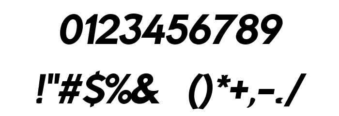 Rabbid Highway Sign II Hop Oblique Font OTHER CHARS
