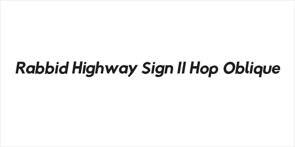 Rabbid Highway Sign II Hop Oblique Logo