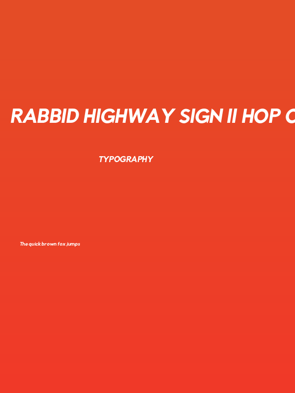 Rabbid Highway Sign II Hop Oblique Poster