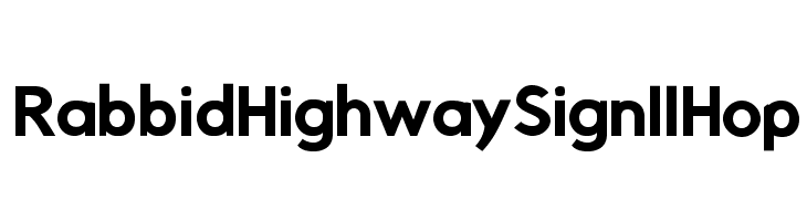 Rabbid Highway Sign II Hop Font