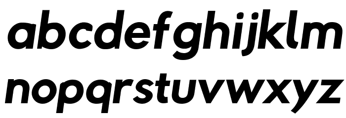 Rabbid Highway Sign II Oblique Font LOWERCASE